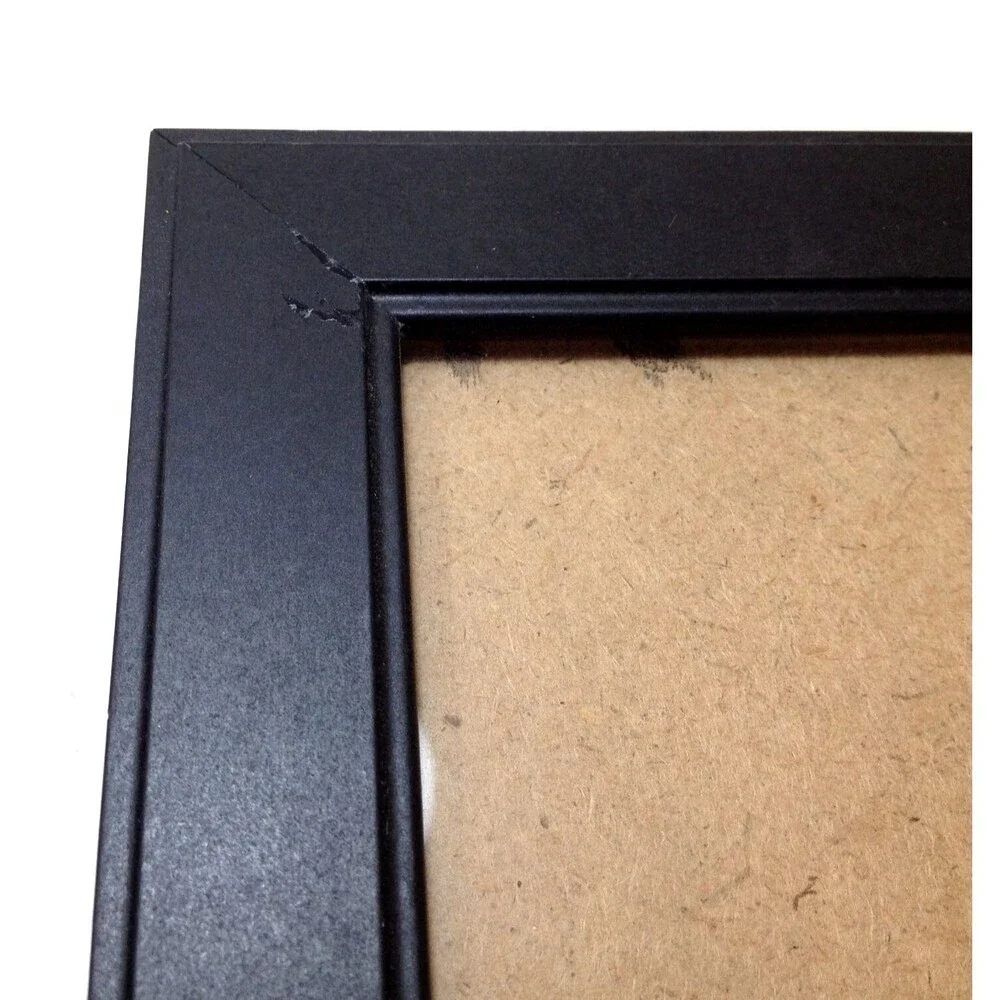 Vintage 5 x 7 Picture Frame Black Stand or Hang Glass Front